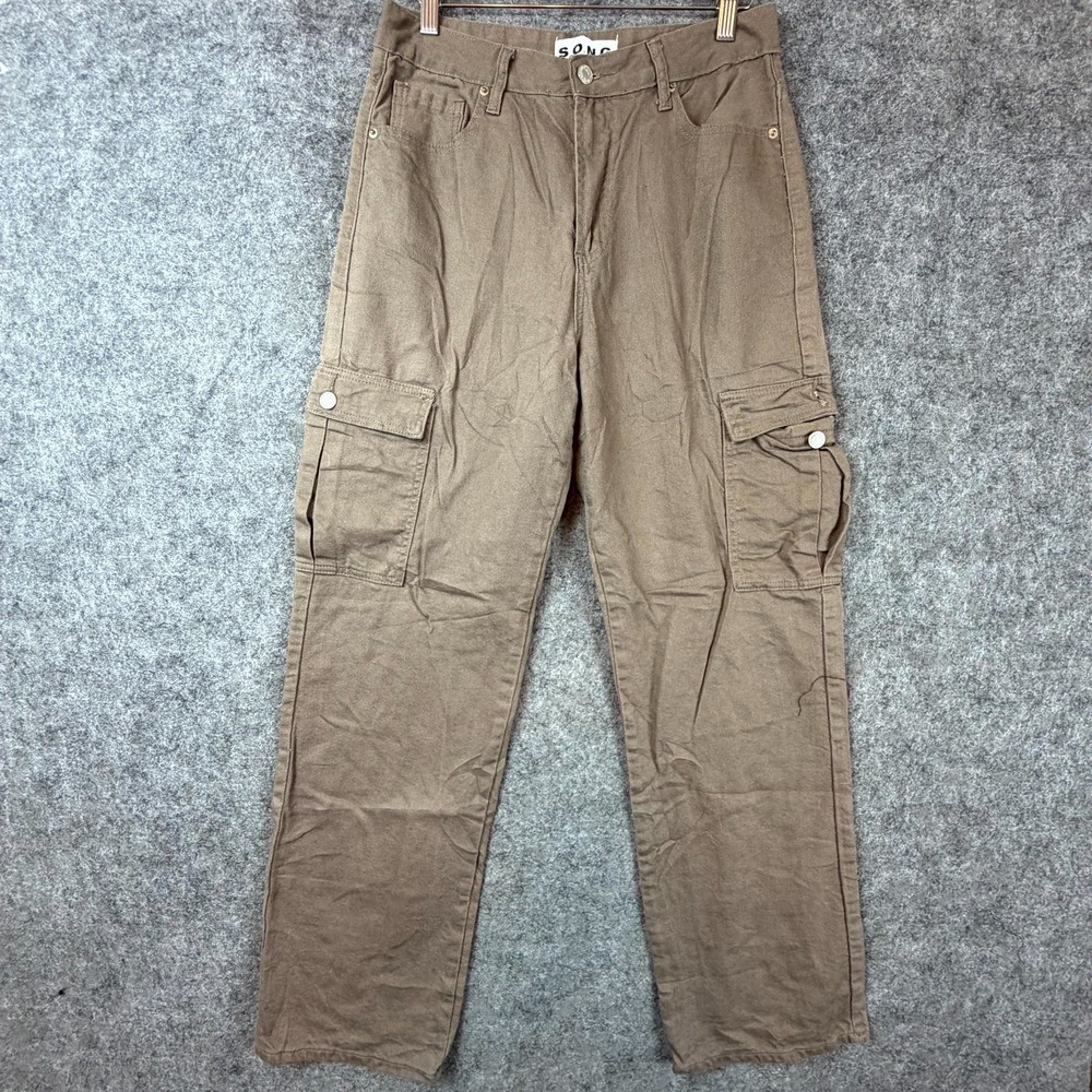 S.O.N.G. Cargo‎ Pants Womens 9/29 Brown Cotton Straight Leg Grunge Skater